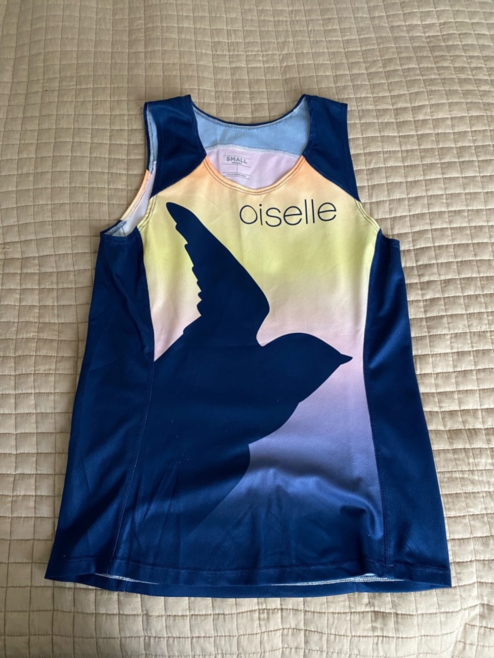 oiselle Bird Gradient Running Tank singlet - navy Size Small